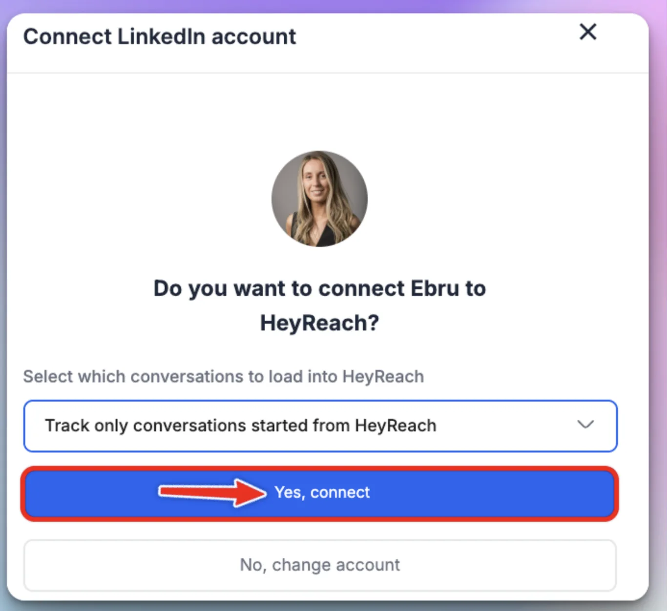 HeyReach — extension syncing