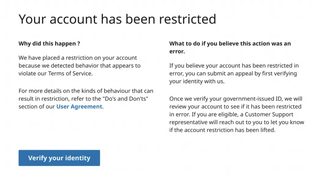 LinkedIn 'Your account has been restricted' screen requiring government-ID verification
