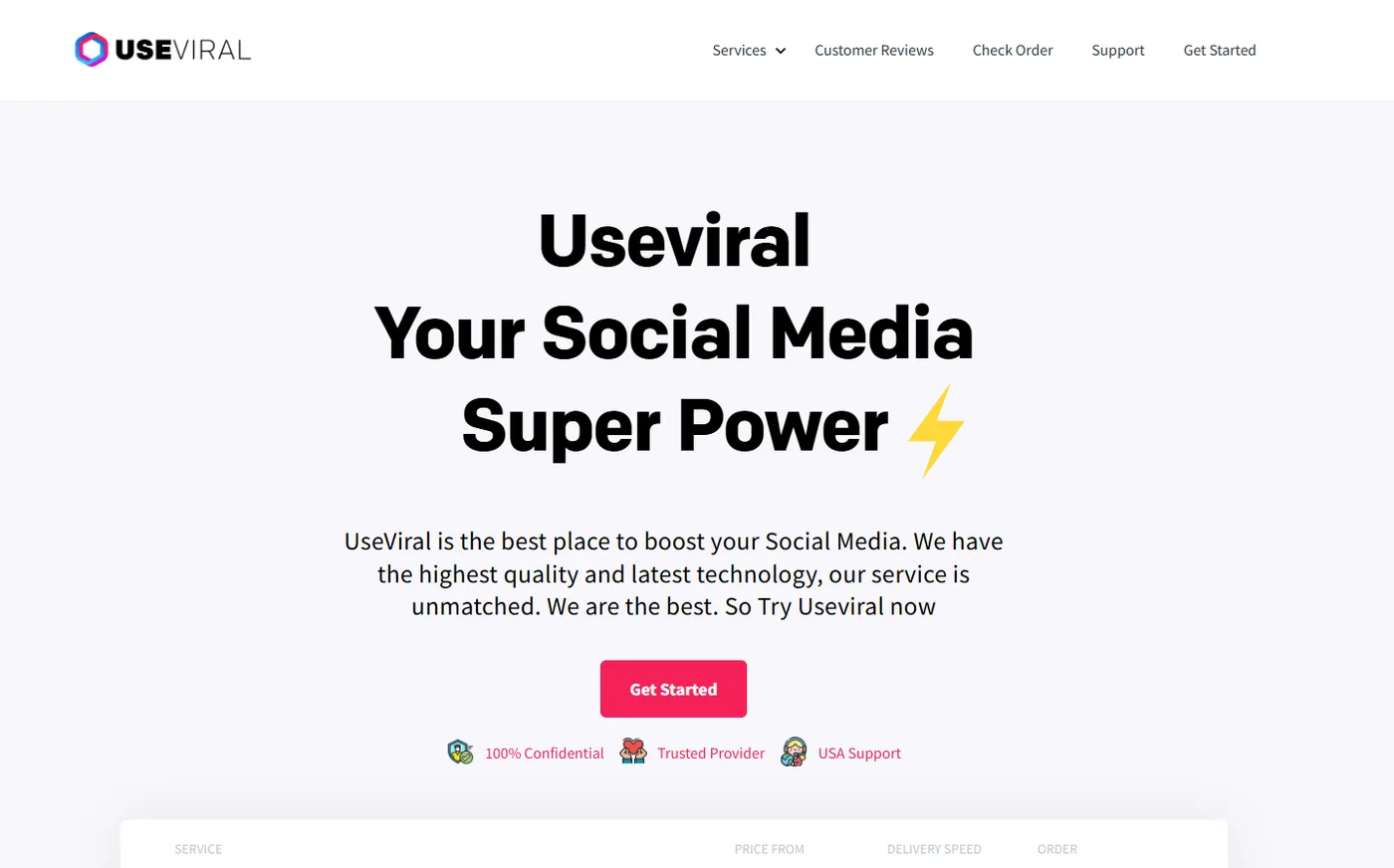 UseViral website selling LinkedIn accounts bundled with followers and connections